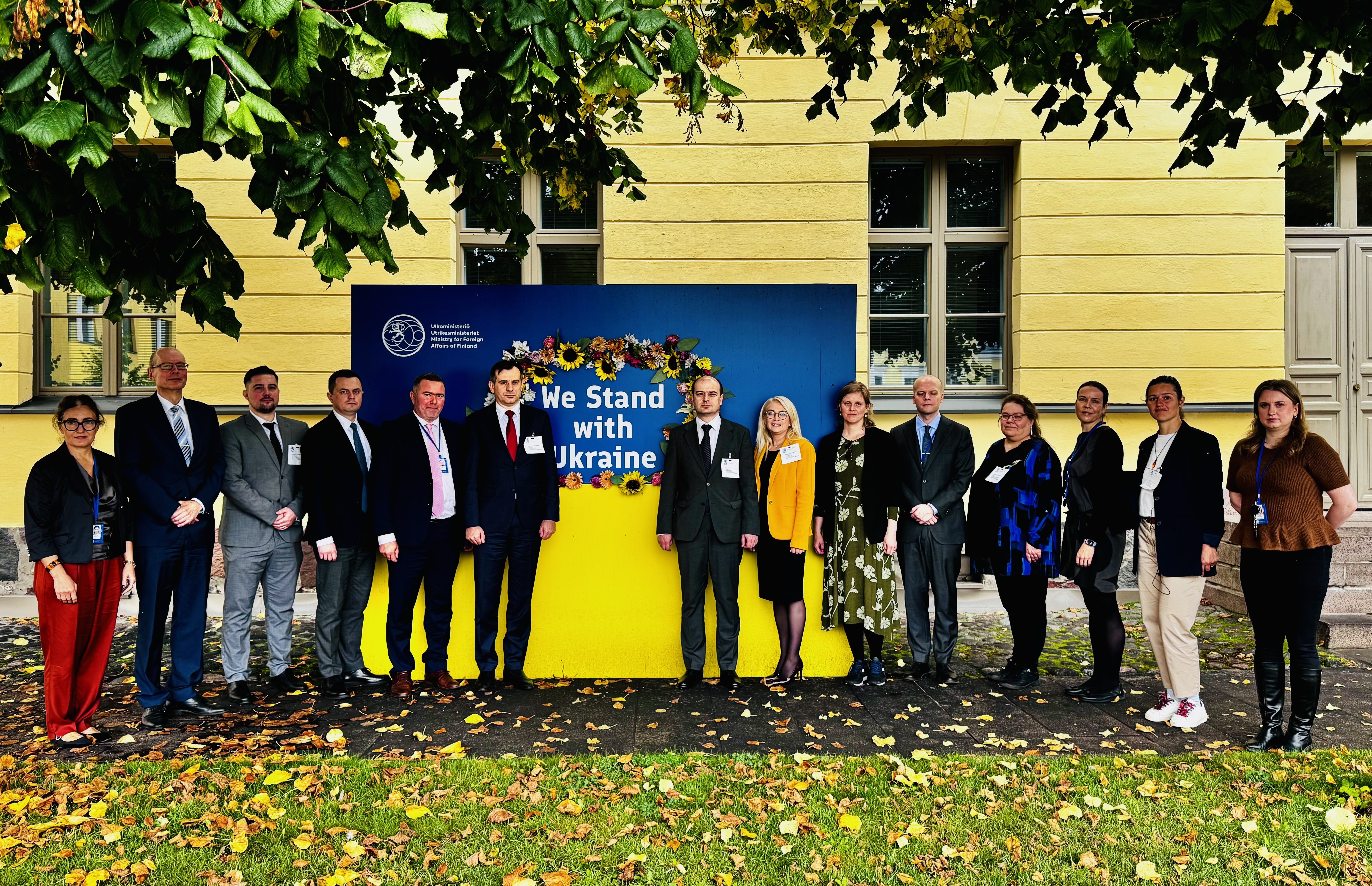 A delegation from Ukraine’s Central Election Commission and Ministry of Foreign Affairs during a consultative visit on out-of-country voting at the Finnish Ministry of Foreign Affairs, Helsinki, 8 September 2025. Credit: International IDEA